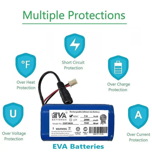 Buy online 7.4V 2000mAh Rechargeable Lithium-Ion Battery