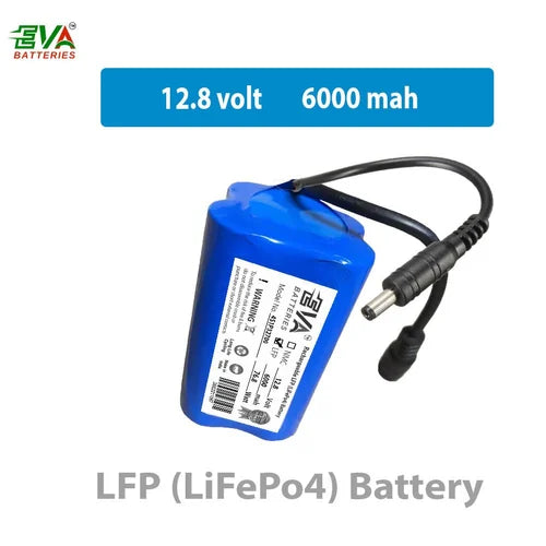 Buy Online 12.8V 6000mAh LiFePO4 Solar Rechargeable Battery