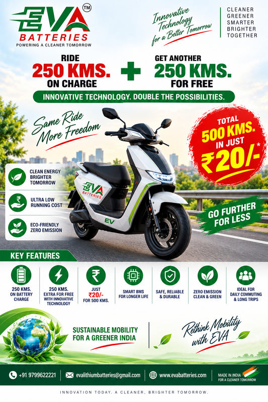 Electric Scooter with 500 kms. range