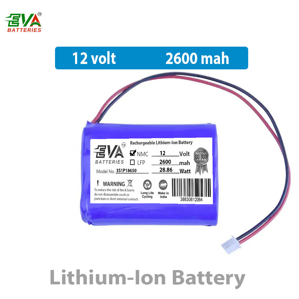 Buy Online 12V 2600 mah electronics battery