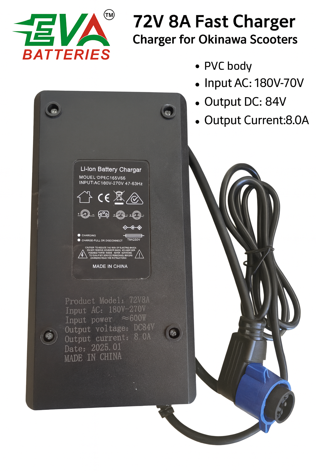 Online 72V 8Ah WiFi Charger 